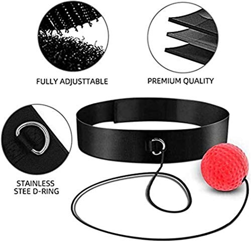 Boxing Reflex Ball Head Fight Ball Reflex on String Portable Boxing Training Ball Boxing Equipment with Headband for Training, Hand-Eye Coordination and Fitness