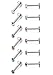 Jstyle 12 Pcs a Set 316L Stainless Steel 16G 2-4mm CZ Nose Piercing Labret Monroe Lip Rings Helix Tragus Cartilage Ear Piercings Studs 8mm Bar Length 2mm