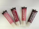 4 Pack Burt's Bees Assorted Lip Shines Whisper Pucker Blush Smooch