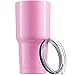 Haute 30 oz Stainless Steel Tumbler- Powder Coated (Pink with Classic Lid)