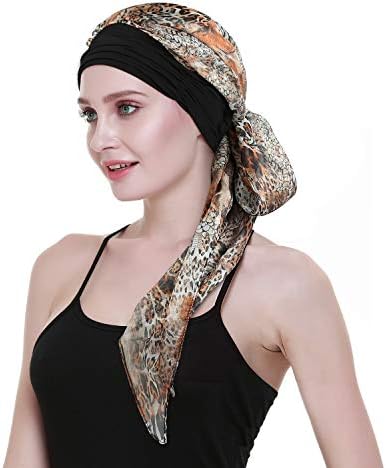 FocusCare Ladies Chemo Turban Hats Beanie Scarf Cancer Headwear