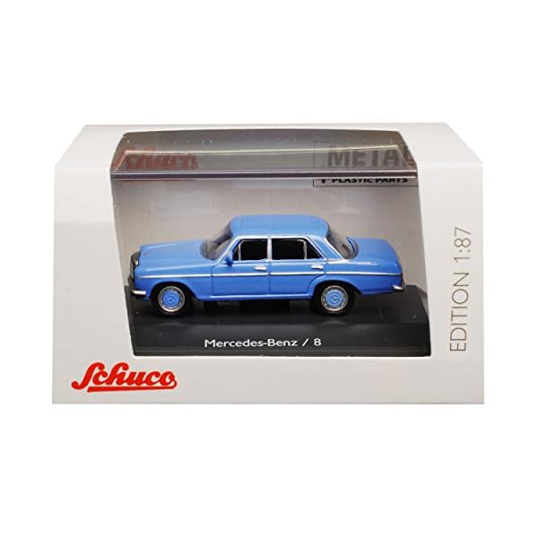 Mercedes-Benz /8 Strich-Acht Limousine Hell Blau W114 1967-1976 H0 1/87 Schuco Modell Auto mit individiuellem… – Bild 5