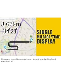 TIMPROVE Universal Digital Car HUD Head Up Display GPS Velocímetro con Alarma de exceso de velocidad Cansado de conducción Advertencia Proyecto de parabrisas para todos los vehículos Motocicleta de bicicleta