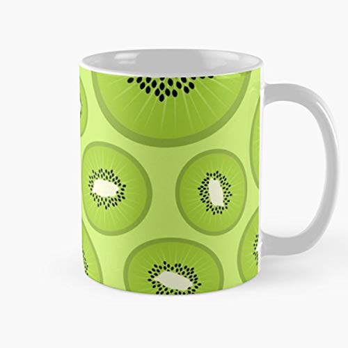Green Lime Kiwi Kiwifruit - Coffee Mug-11 Oz,white Unique Birthday Gift-the Best Gift For Holidays.