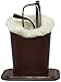 Home-X - Plush Lined Eyeglass Holder, Intelligently Designed Protective Eyewear Case Offers Space for Eyeglasses, Rests Securely on Desk or Nightstand for Easy Access, Brown