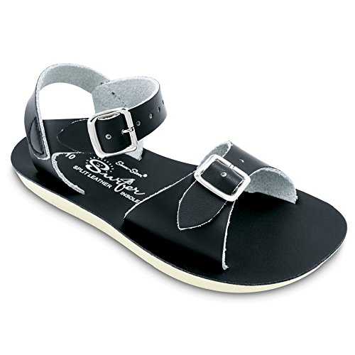 Salt Water Sandals by Hoy Shoe Baby Sun-San Surfer Flat Sandal Black 6 M US Toddler