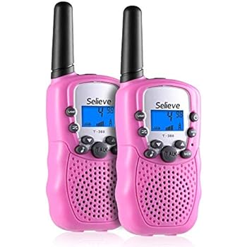 Toys for 3-12 Year Old Boys, Teen Girl Gifts, Selieve Walkie Talkies for Kids Teen Boy Gifts Birthday (Pink, 1 Pair)