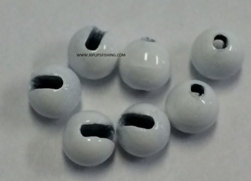 TUNGSTEN SLOTTED BEADS WHITE 4.0MM=5/32