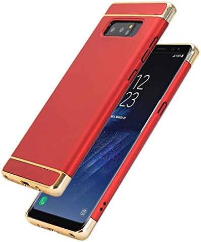 Galaxy Note8 Case,Hayder 3 In 1 Ultra-Thin Hard Case Cover For Galaxy Note8 (Red)