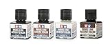 TAMIYA Panel Line Accent Color All 4 colors ( Black,Brown,Gray, Dark Brown ) set Japan Import