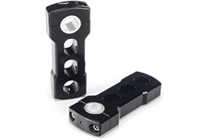 22mm 7/8" Snowmobile Handlebar Riser 2"- 4" Dual Pivoting 28mm 1-1/8" Bar Riser Handlebar Risers(4 inch black)