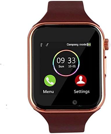 YIIXIIYN Smart Watch Bluetooth Smart Watch Sport Fitness Tracker Wrist Watch Touchscreen with Camera SIM SD Card Slot Watch Compatible iOS Samsung LG Android Women Men Kids (Gold)