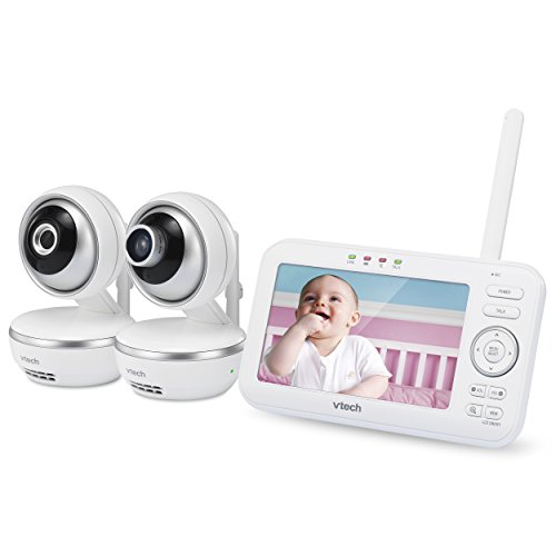 VTech VM52612 5” Digital Video Baby Monitor with 2 Pan & Tilt Cameras