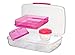 Sistema To Go Collection Bento Box, 7.4 Cup, Large, Clear/Pink Klips