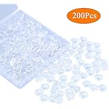 HAUTOCO 200Pcs 12mm Clear Glass Cabochons Round Cabochons Dome Tiles for DIY Earrings Necklaces Pendants Rings Cameo Photo Jewelry Making