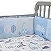 Bedtime Originals Roar Dinosaur 4 Piece Crib Bumper, Blue/Gray