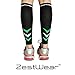 Compression Sleeves for Calves by ZestWear 1 Graduated Pair of 20-25 mmhg Shin Splints Socks
