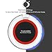 YOUSHARES Fast Wireless Charger, [Sleep-Friendly] Qi Wireless Charging Pad for All Qi Enabled Device (Quick Charge Feature for Samsung Galaxy S6 Edge Plus, Note 5), Red