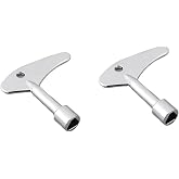 2Pcs Triangle Spanner Key,Triangular Lock Keys Socket Universal Utility Keys for Elevator Emergency Lift Door Triangle Panel Lock,Utility Service Key Gas Electric Elevator Lift Door Lock Keys(Silver)