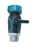 FITOOL Garden Hose Shut Off Valve, Straight Garden Hose Splitter, Heavy Duty Zinc Alloy, Faucet/Hose Connector 3/4-Inch