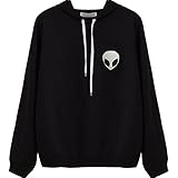 Froomer Teens Girls ET Print Long Sleeve Hoodie Sweatshirt