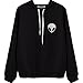 Froomer Alien Print Long Sleeve Hooded Hoodie Sweater