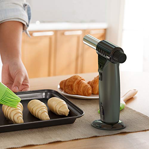 Butane Torch Kitchen Torch Lighter Culinary Butane Torch Refillable Professional Flame Adjustable Blow Torch for BBQ Creme Brulee Cooking Cigar Grill Torch Lighter Gun(Butane Gas Not Included)