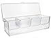 PERLLI Chilled Condiment Server on ice with 4 Removable Containers Serving Tray