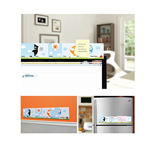 Goblin's Treasures Weekly Plan Monitor Message Board/Computer Monitors Side Panel/Memo Board Message for Monitors/Sticky Boards for Computer Screen(Weekly Plan)