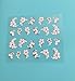 ALLYDREW Fingernail Stickers Nail Art Nail Stickers Self-Adhesive Nail Stickers 3D Nail Decals - Bows, Hearts & Flowers (3 Designs/6 Sheets)