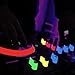 6 Pack, 6 Colors, Fluorescent UV Blacklight Reactive Tape Rolls, 1 inch X 25 ft per roll, Extra Wide, Blue, Yellow, Green, Orange, Red, Pink, Neon Cloth Tape, Decorate for Birthdays, Partys