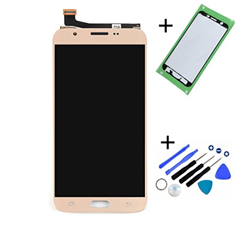 Eaglestar J727 Full LCD Assembly With Touch Screen Digitizer and LCD Pre-installed Replacement With Pre-cut Frame For Samsung Galaxy J7 2017 SM-J727T J727P J727A+Tools-Gold