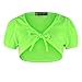 LOTMART Girls Cropped Shrug Kids Tie Up Front Bolero Short Cap Sleeve Top