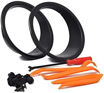yanana Car Front Grille Insert Trim Headlight Cover Set Replacement for Jeep Wrangler JL Sport 2018 2019