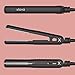 xtava Gloss Factor Titanium Flat Iron - Professional 1 inch Dual Voltage Hair Straightener and Curler with Temperature Control - Auto Shut Off Hair Straightening Iron with Heat Resistant Travel Case