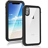 iPhone X Waterproof Case, POPULUS Ultra Slim Full Body Protective Case Cover with Built-in Screen Protector Dirtproof/Snowproof/Shockproof/Waterproof Case for iPhone X/10 (5.8 Inch)