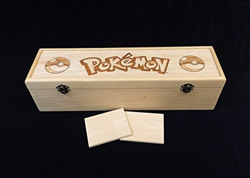 Pokemon Engraved Deck Box with Hinges &amp; 2 Latches-16 3/4x4 1/2 x4 1/4