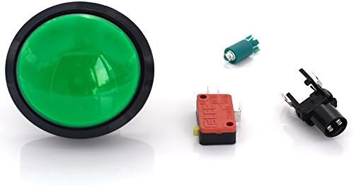 WINIT 100mm Dome 12V LED Illuminated Big Push Button with Microswitch for Arcade Video Games Machine Convex Type