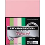 Darice GX220003 Coordination Value Cardstock, 8.5 by 11-Inch, Botanical, 50-Pack