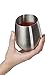 Stainless Steel Stemless 18oz Wine Cups | Set of 2 | Unbreakable, Stainless Steel Perfect for Camping, Picnics, Boating, Sports, Formal Events | Durable, Long Lasting Glasses, BPA Free Dishwasher Safe