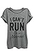 I Can't Run I'm A Mermaid Women's Fashion Relaxed T-Shirt Tee Heather Grey