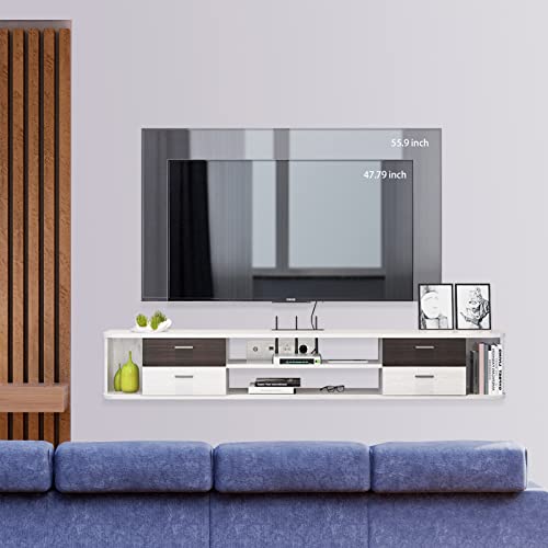 Mobile TV Sospeso 180 Cm - Con 1 Anta E 2 Armadi Per Soggiorno E Camera