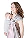 Baby Sling Carrier – Breathable 100% Cotton Wrap for Infant Support, Ring Sling Baby Carrier – Adjustable Muslin Fabric, Baby Carrier Newborn to Toddler – Grey Rose Soft Chest Hold for Travel