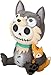 Ebros Gift Furrybones Wolfgang Figurine Hooded Skeleton Monster The Lone Wolf Collectible Sculpture Decorative