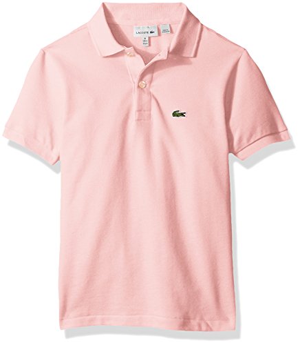 Lacoste Little Boy Short Sleeve Classic Pique Polo, Flamingo, 6