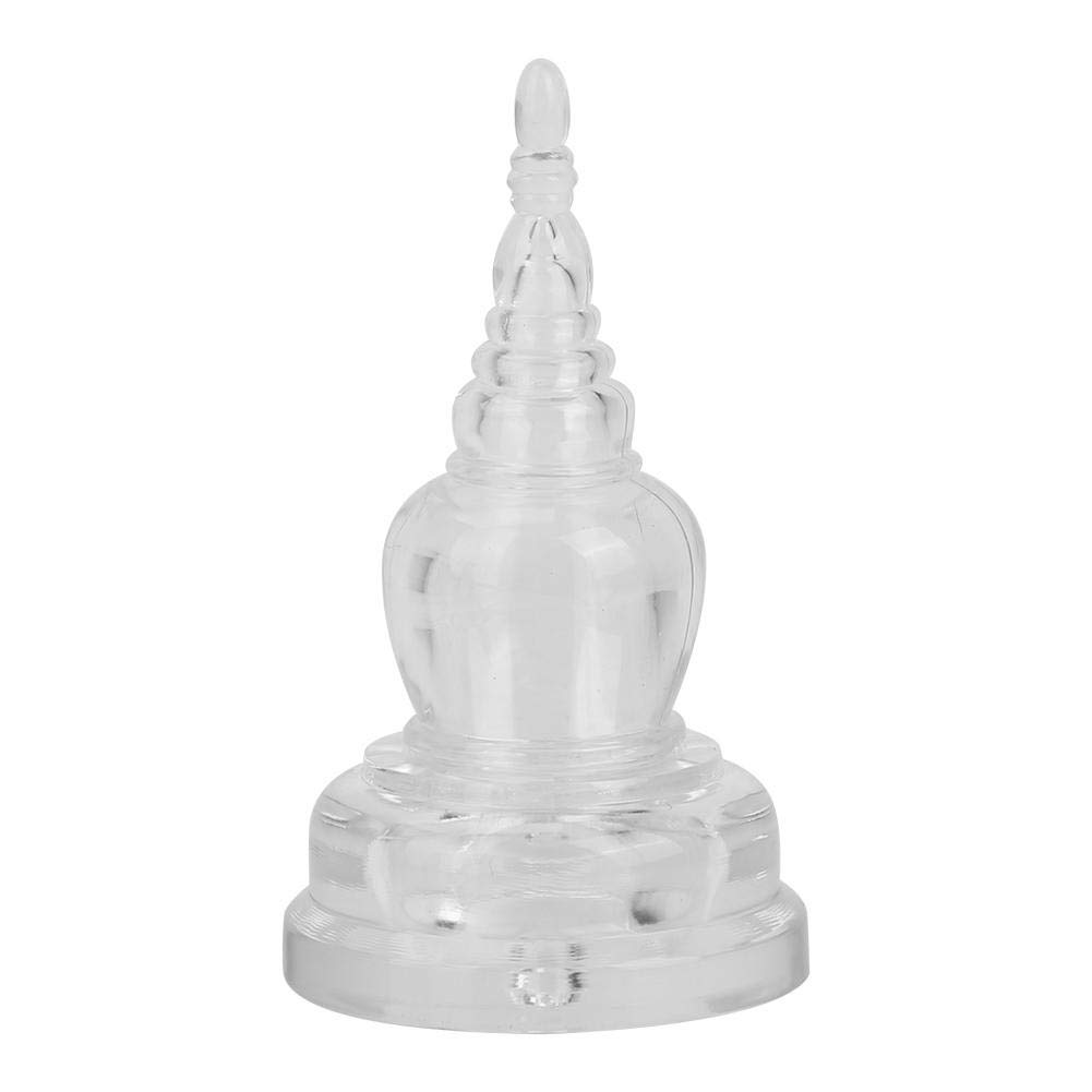 Pssopp Transparent Buddha Tower Decoration Acrylic Stupa Exquisite Buddhist Tower Statue Ornament Home Decor