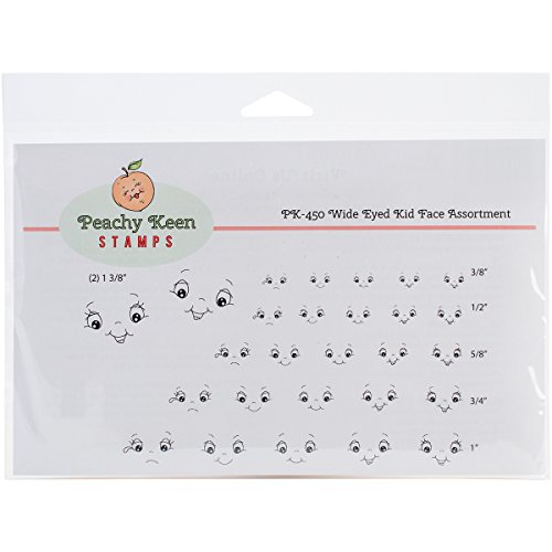 Peachy Keen Stamps Clear Face Assortment 27/Pkg-Wide Eyed Kids