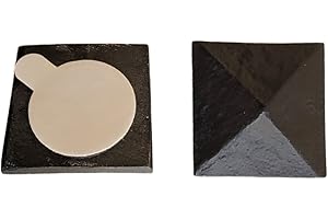 The Rustic Express, 1" Square Pyramid Headed Self Adhesive Backed Clavos, Flat Black Finish, Decorative Nails for Home Improvemet, Pack of 20