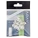 VAGA Set of 10pcs Silver Colored Iron Spirals Hair Pins / Slides / Twists / Coils / Wedding Brides Hairstyles Decorations with White Pearls and Clear Rhinestones Crystals Gemstones Flowers Shapes