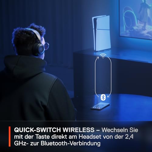 SteelSeries Arctis Nova 5 Wireless - Gaming Headset- Multi-System -PC,PS5 - Magnetische Neodym-Treiber -Über 100 Audio Presets - 60H Akkulaufzeit - 2,4 GHz oder BT-ClearCast Gen2.X-Mik thumbnail 3